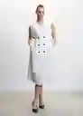 Vestido Dorotea Blanco Talla 25 Mujer Mango