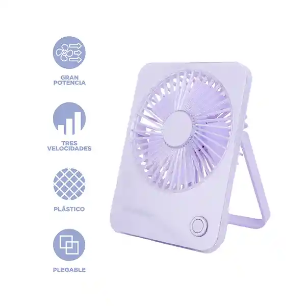 Ventilador Plegable Morado Miniso