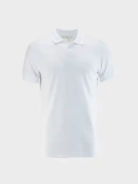 Camisa Piqué Slim Fit Unicolor Blanco Talla L 69615 Arturo Calle