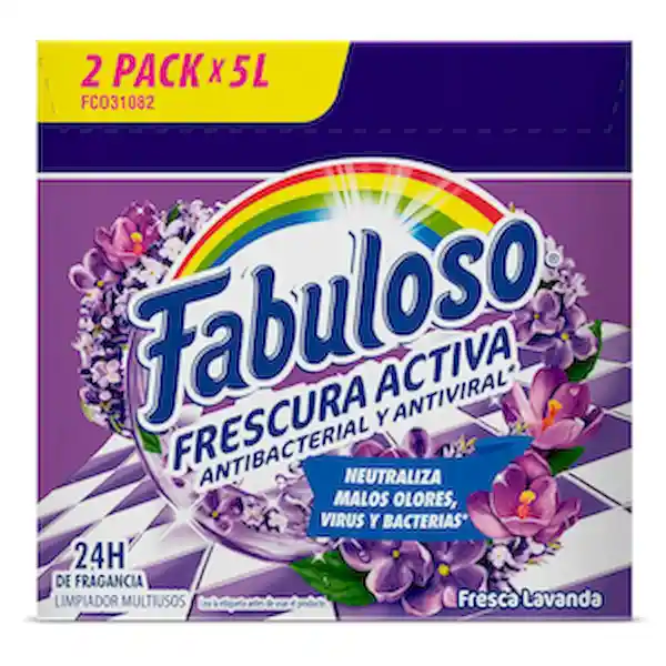Fabuloso Limpiador Multiusos Antibacterial Aroma Fresca Lavanda 