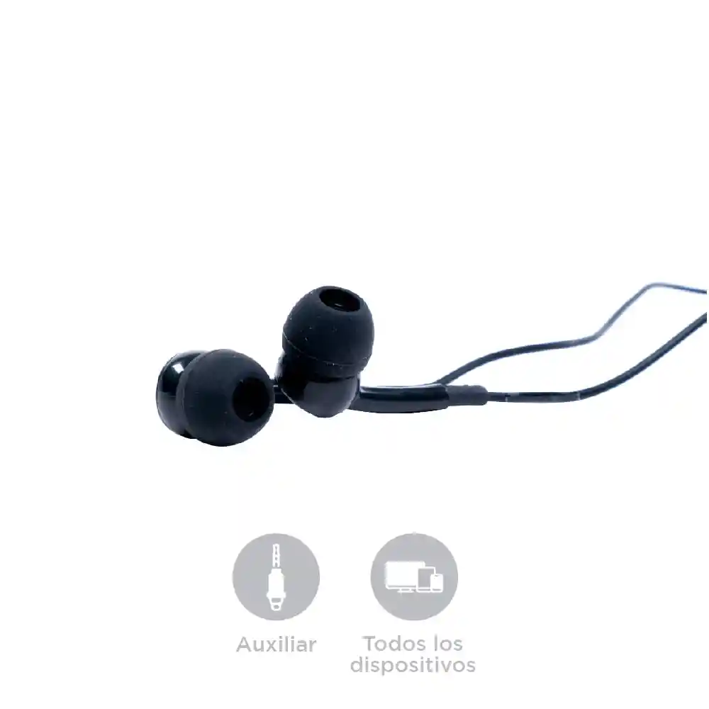 Miniso Audífonos de Cable Negro 1 m