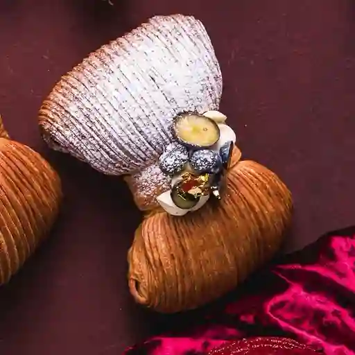 Croissant de navidad de cheesecake