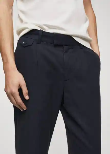 Pantalón Delave Navy Talla 44 Hombre Mango