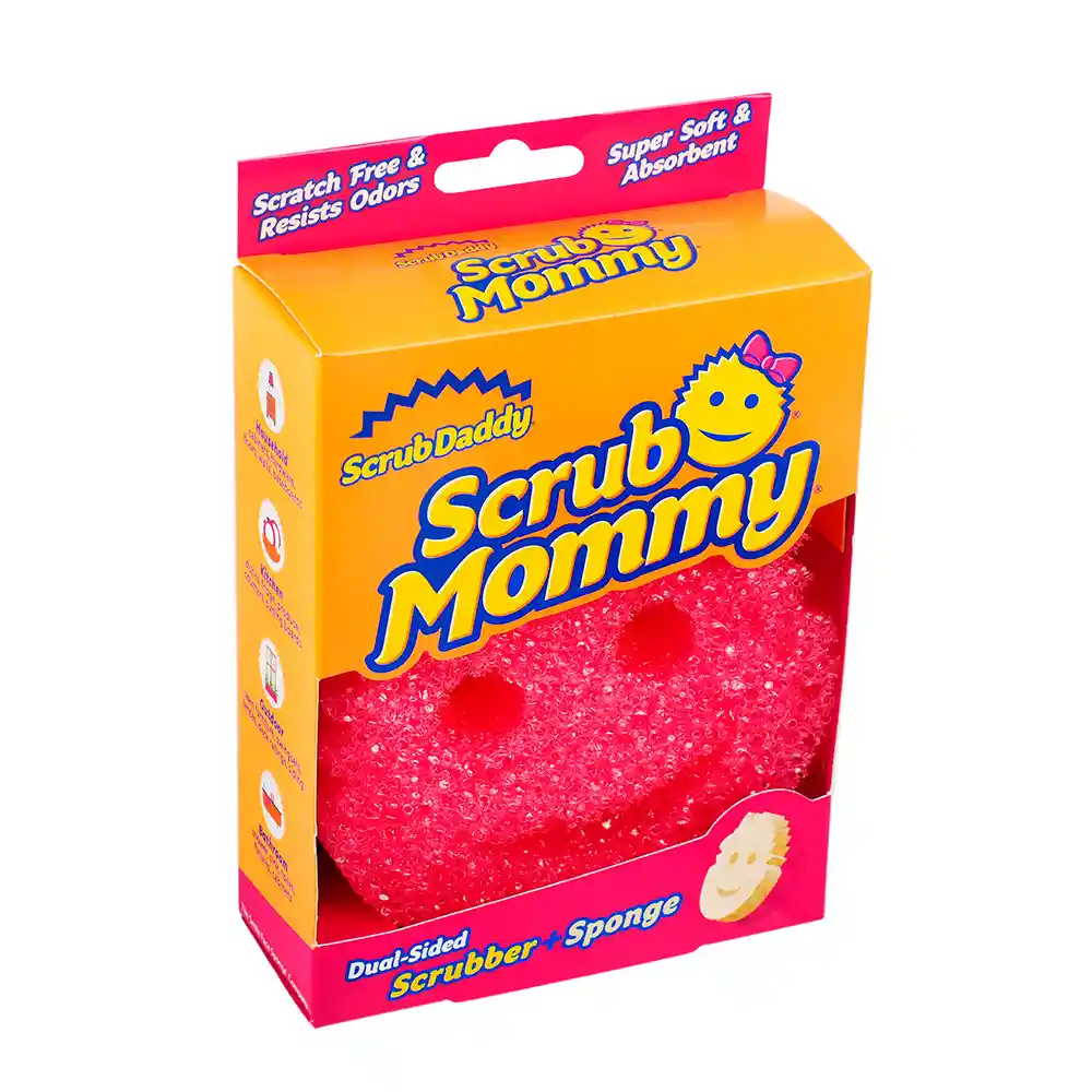 Scrub Mommy Fibra Esponja Doble Cara Rosa