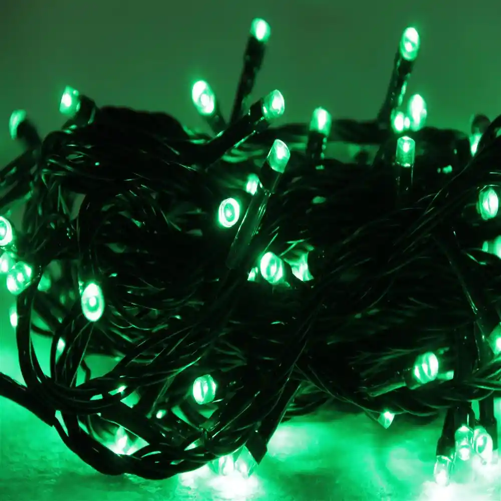 Luz X 100 Led C 8 Func - C Verde - End C -multic