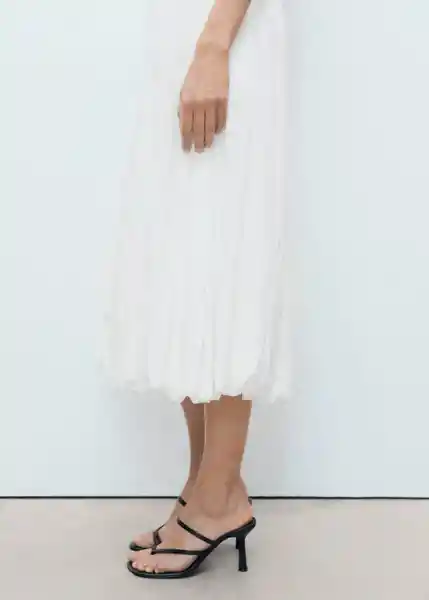 Vestido Pumpkin Blanco Talla S Mujer Mango