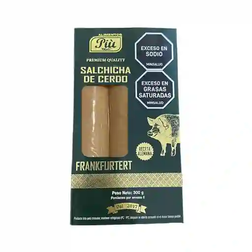 Salchicha de Cerdo Alimentos Piu Tipo Frankfurtert (300 Gr)