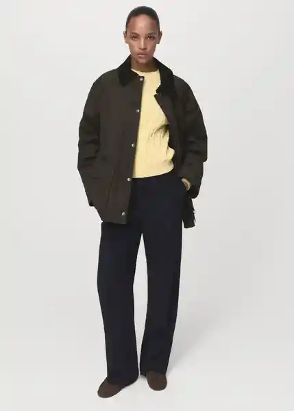 Abrigo Parka Niagara Khaki Talla 24 Mujer Mango