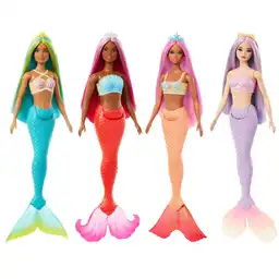 Barbie Muñeca Sirenas Cabello de Colores