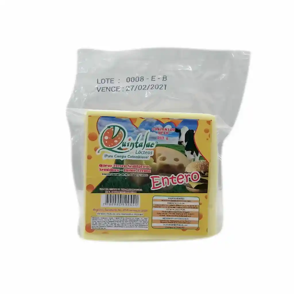 Quintalac Queso Entero Bloque