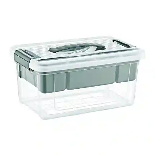 Caja Organizadora Multiuso Con Bandeja Color Menta Krea