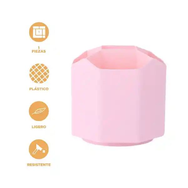 Portalápiz Giratorio de 5 Ranuras Mori Girl Rosa Miniso