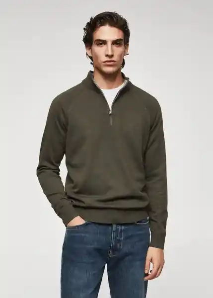 Saco Jersey Tenp Khaki Talla L Hombre Mango