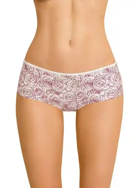 Cher France Panty Estampado en Microfibra Perla Talla S