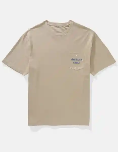 Camiseta Hombre Beige Talla: MEDIUM 4426212 American Eagle
