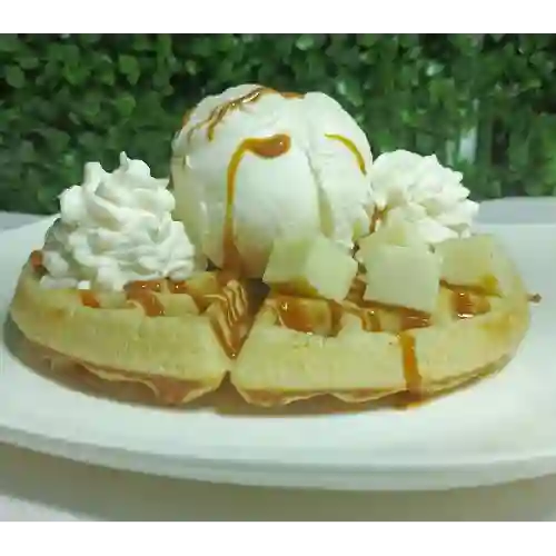 Waffle arequipe y queso