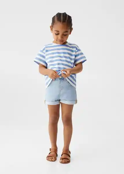 Short Chipb Tejano Claro Talla 71 Niñas Mango