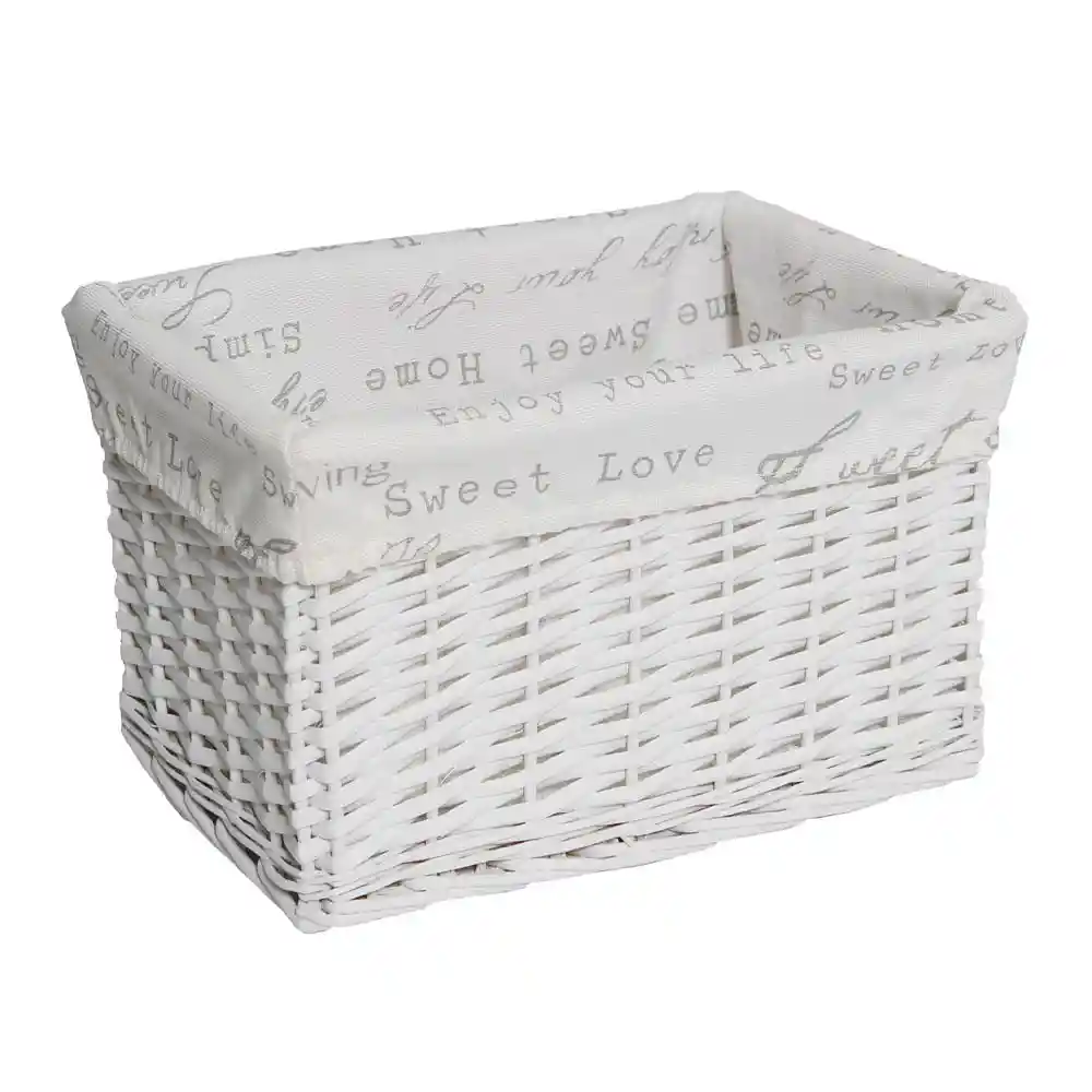 Canasto Krea Mimbre Blanco L