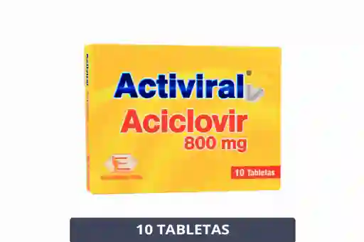 Activiral Aciclovir Antiviral Oral en Tabletas 