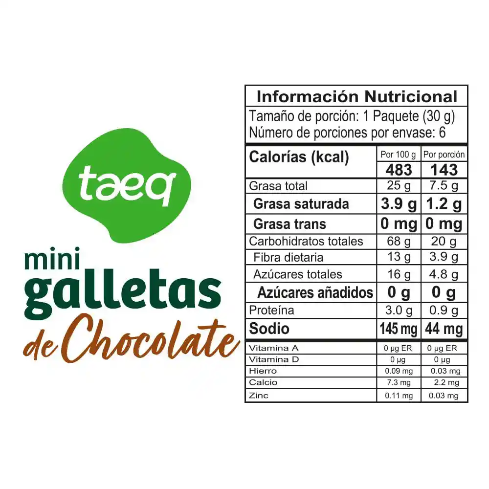 Mini Galleta Chocolat Six Pack Taeq