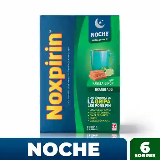 Noxpirin Caliente Noche Panela y Limón (500 mg/ 10 mg/ 4 mg)