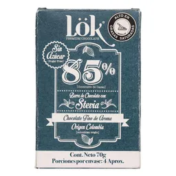  Lök Barra de Chocolate con Stevia 85 %