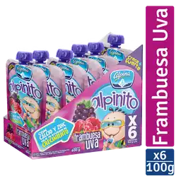 Alpinito Frambuesa y Uva x6 Und Vaso 100 g