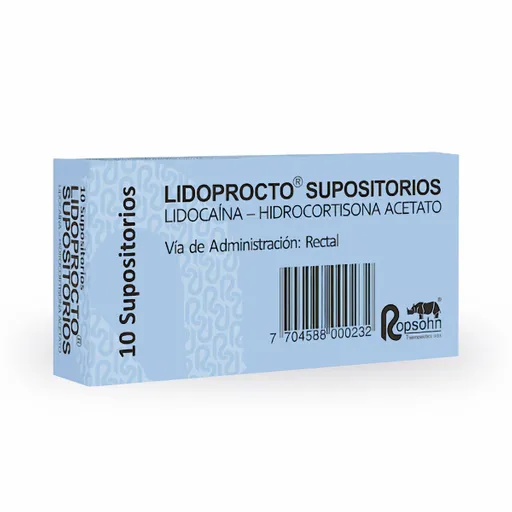 Lidoprocto Supositorios (60 mg/ 5 mg)