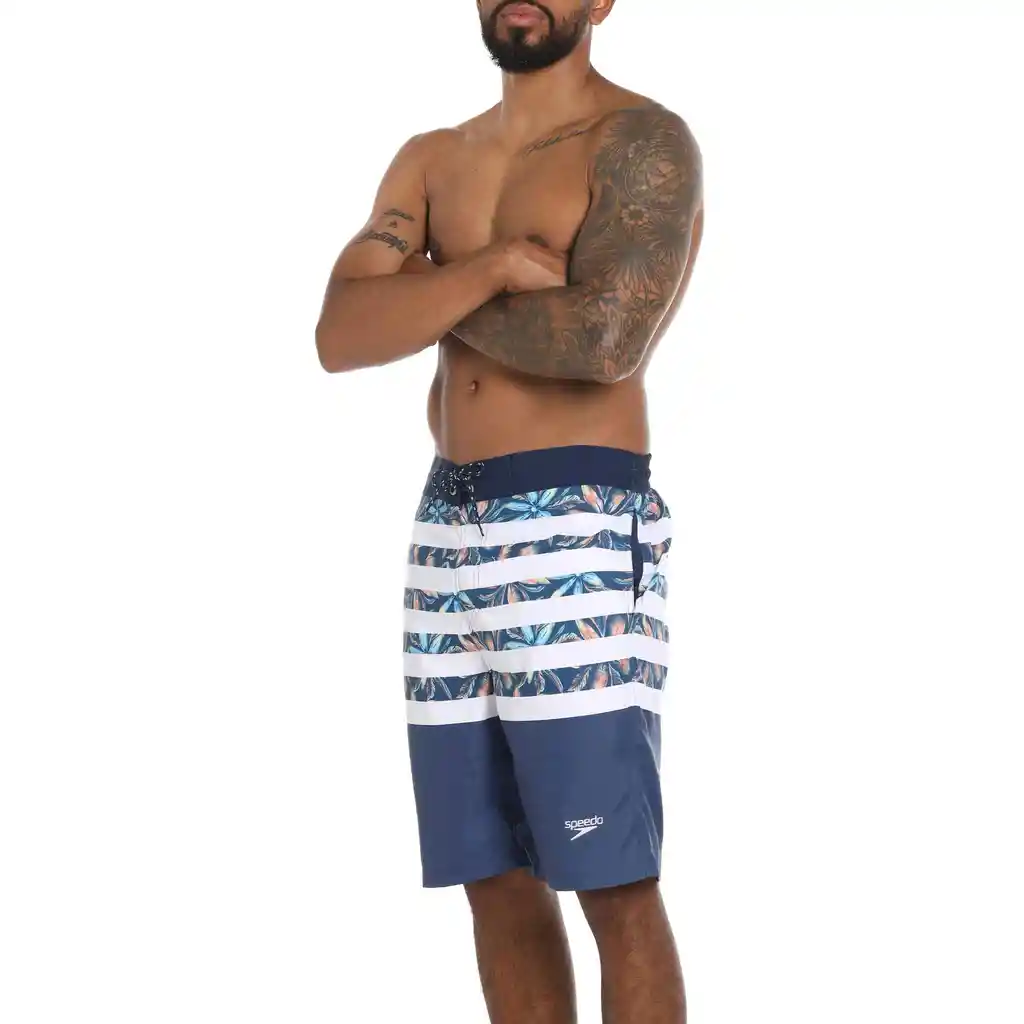 Pantaloneta Stripe Hibiscus 22 Pulgadas Hombre Multicolor-xxl
