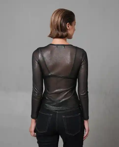 Camiseta Mujer Negro Talla M 209G101_NEG194007 Rifle