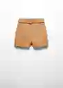 Short Manu Camel Talla XL Mujer Mango