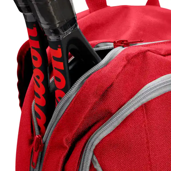 Bolso Raquetero Morral Tenis Funda Team Rojo Gris Wilson