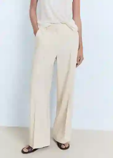 Pantalón Carlos Crudo Talla 38 Mujer Mango