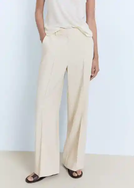 Pantalón Carlos Crudo Talla 38 Mujer Mango