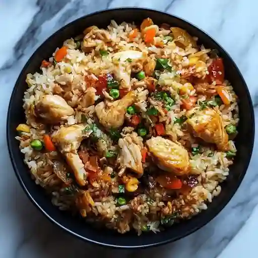 Arroz Frito y Pollo Frito