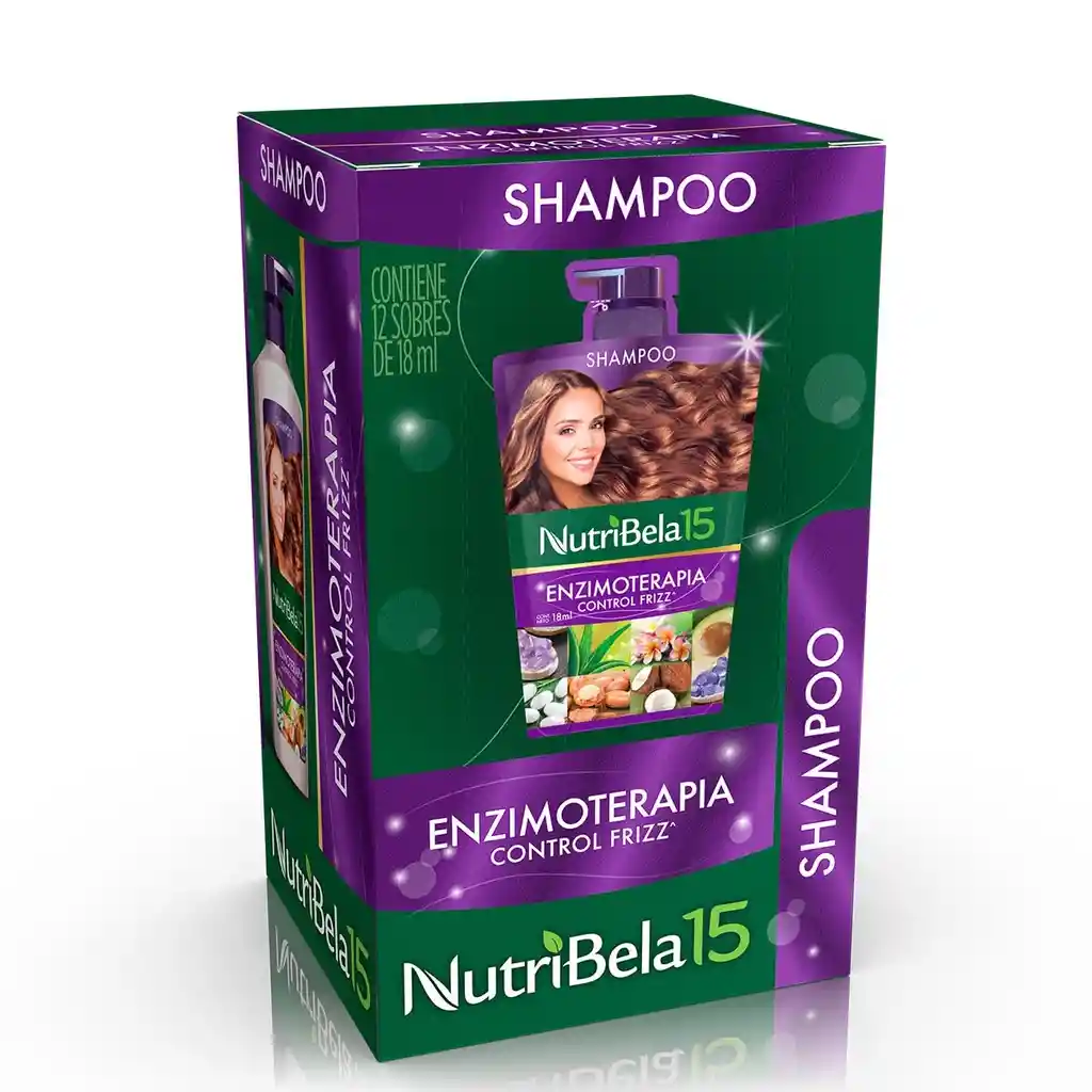 Shampoo Nutribela Enzimoterapia X 12 Sobres C/u