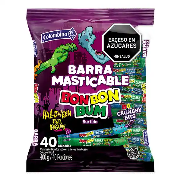 Bon Bon Bum Masticable Pinta Lenguas Halloween 40 Und