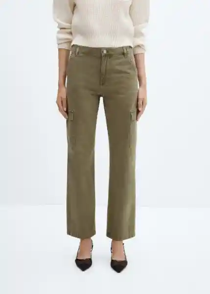 Jean Newcargo Khaki Talla 38 Mujer Mango