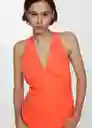 Vestido Bristol Naranja Talla S Mujer Mango