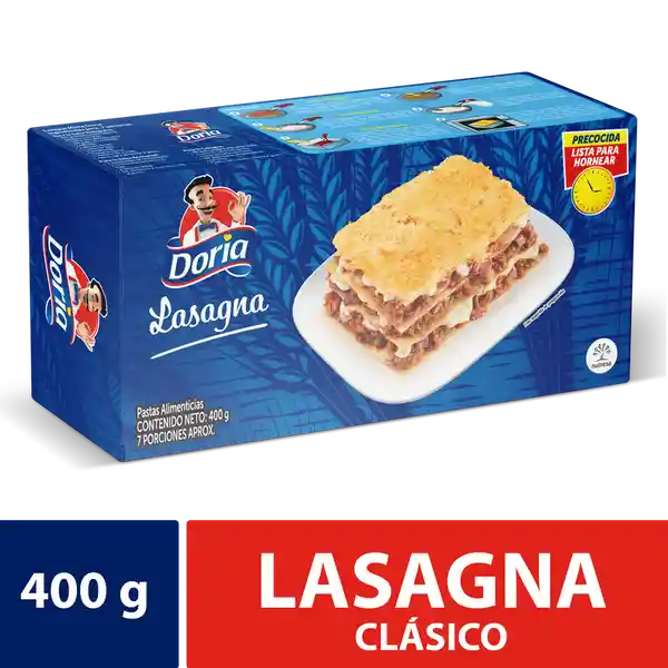 Doria Pasta Tipo Lasagna Precocida