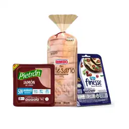 Combo Bimbo Artesanal + Mozarella Finesse + Jamon Pietran