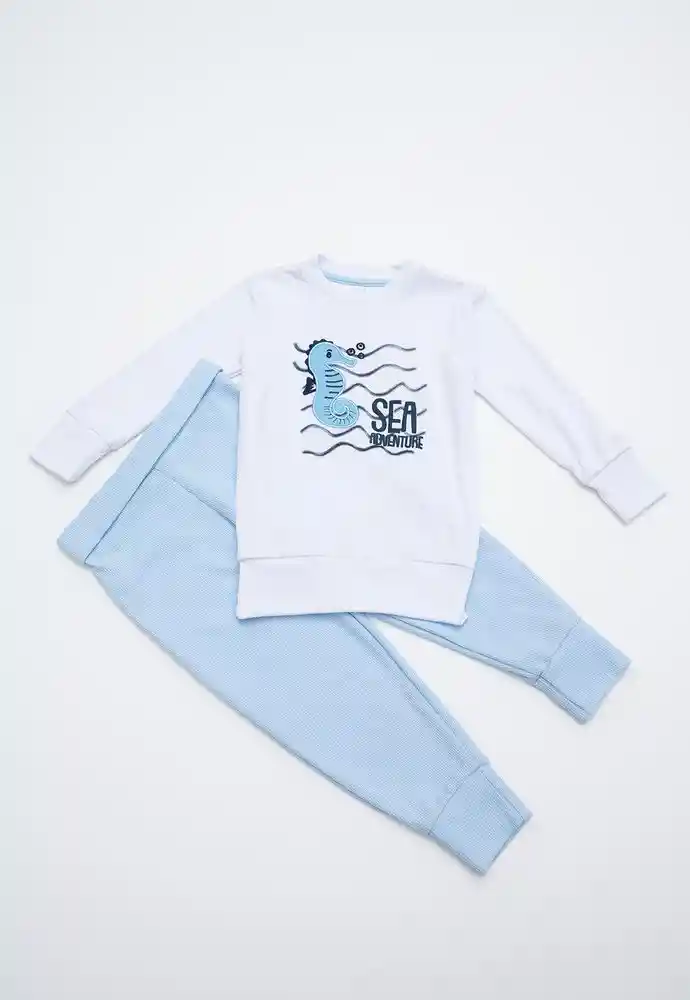 Pijama Dos Piezas Niño 2t-ivory