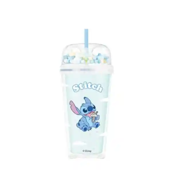 Vaso Plástico Doble Pared Con Pitillo Disney Stitch 480 mLminiso