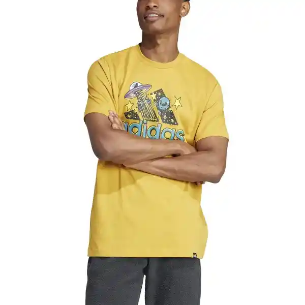 Adidas Camiseta M Doodle F T Para Hombre Amarillo Talla XL