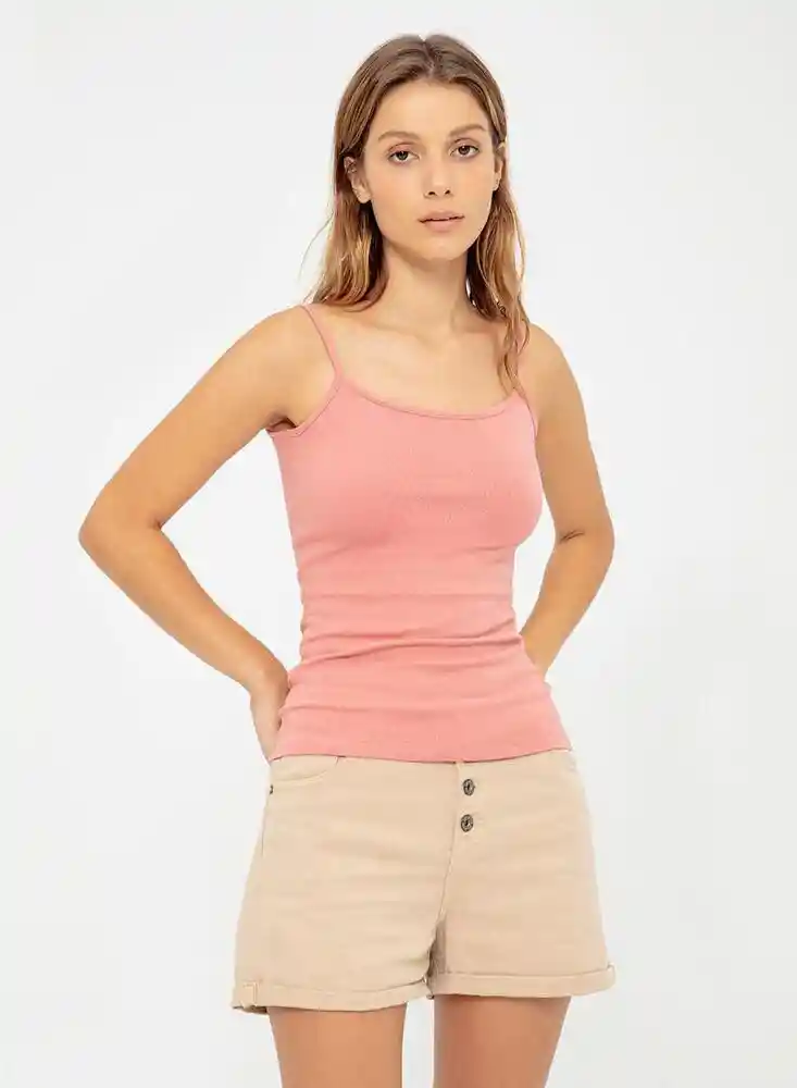 Gef Camiseta MS Color Palo de Rosa Talla L 2300