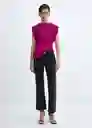 Blusa Column Fucsia Talla 18 Mujer Mango