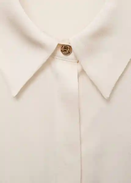 Camisa Ideale Crudo Talla M Mujer Mango