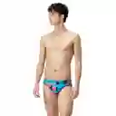 Pantaloneta de Baño Brief Allover Digital Hombre Negro-30