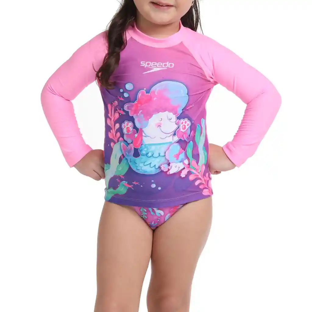 Camiseta Manga Larga Sunshine Mermadoodle Bebe Femenina Multicolor-04