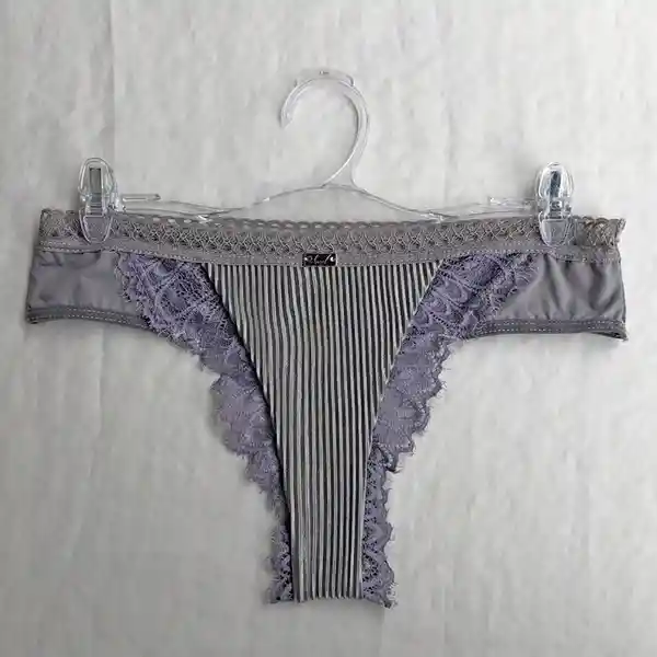 Soul Intimates Panty Plisado Encaje Plisado Negro Talla XL